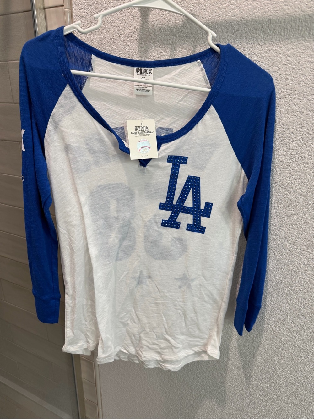 PINK Victoria's Secret Dodgers Baseball Tee